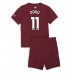 Maillot de foot Manchester City Jeremy Doku #11 Troisième vêtements enfant 2024-25 Manches Courtes (+ pantalon court)